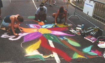 Chalk on the Walk 2001 - Cambridge Trust Flower